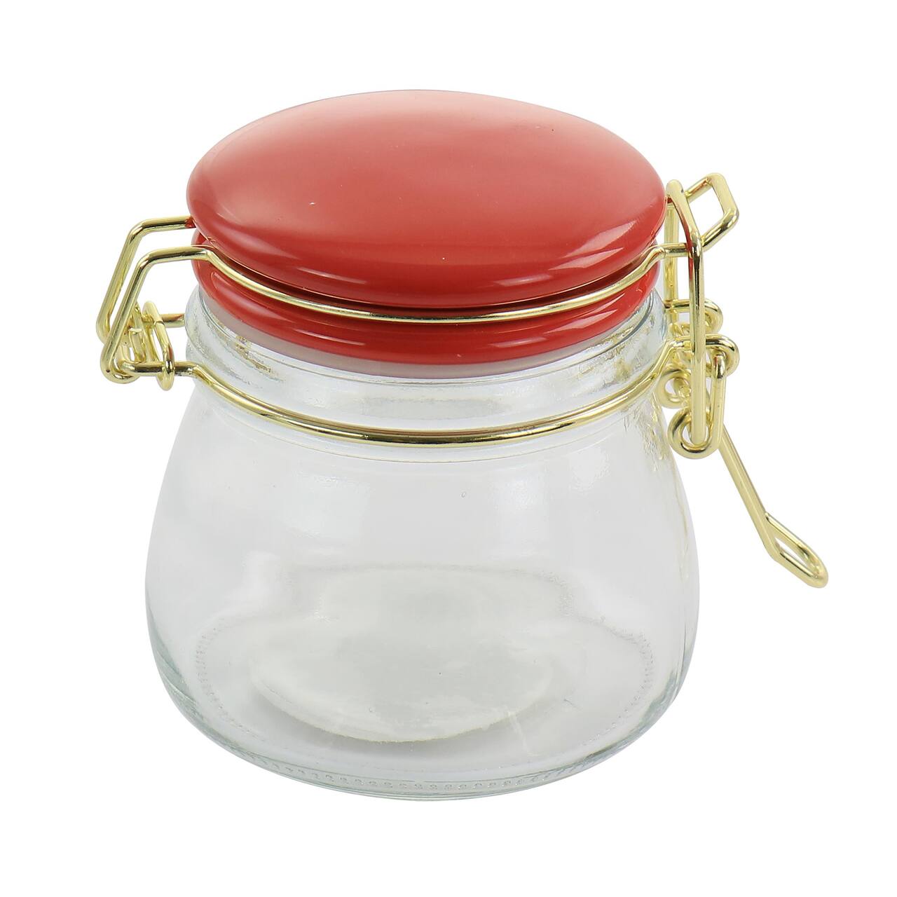Gibson Home® 5oz. Clear Glass Jars with Red Lids, 6ct.
